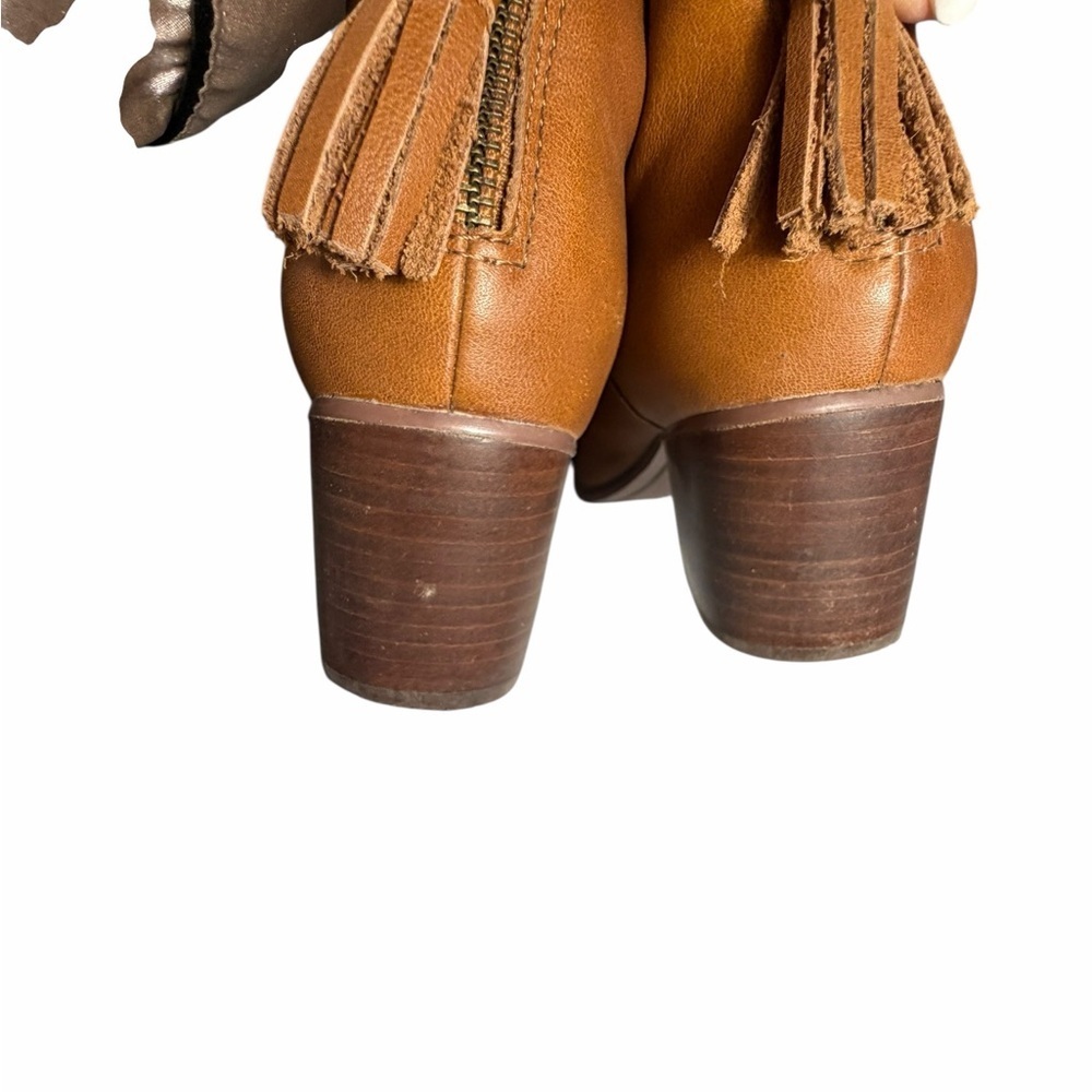 TOMS Carpe Diem Tan Brown Leather Women's Ankle Boots Sz 7.5 - Picture 8 of 13